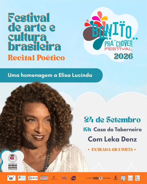 Festival de arte e cultura brasileira. Recital Poético. Uma homenagem a Elisa Lucinda