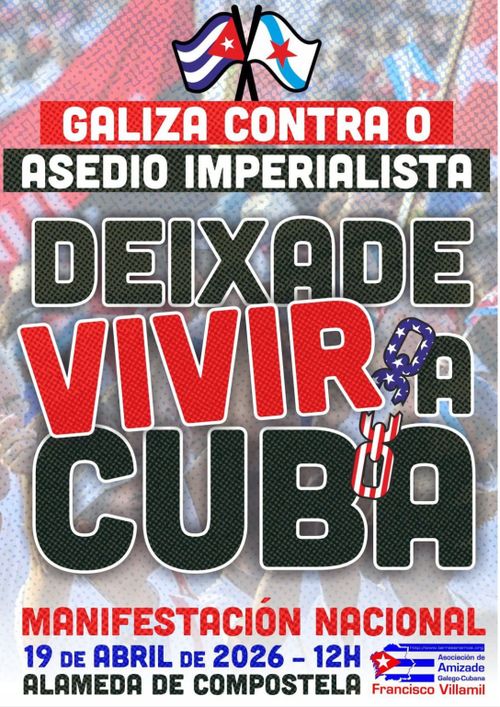 Manifestación de apoio a Cuba