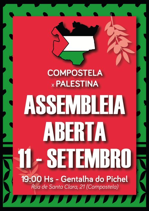 COMPOSTELA x PALESTINA. ASSEMBLEIA ABERTA 11‒SETEMBRO